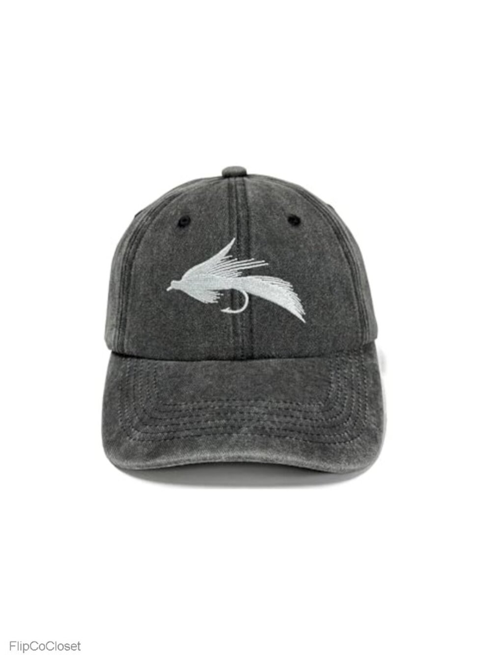 Adjustable Fly Fishing Baseball Cap - Embroidered Fish Hat for Men Women